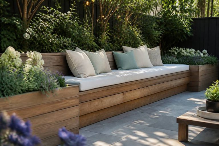 Comment aménager une banquette de jardin confortable et élégante pour créer un espace détente extérieur